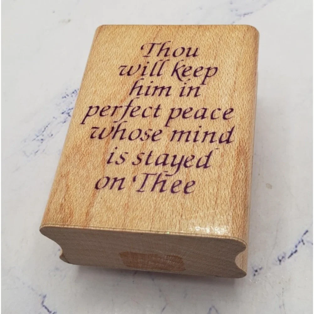 Thou Will Keep Him Scripture Sonlight Crafts Wood Mounted Rubber Stamp